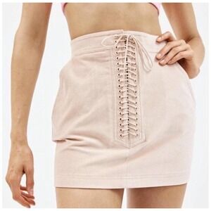 Alex Perry Rowan Mini Skirt Cursory Sparkle Lace Up Size 6